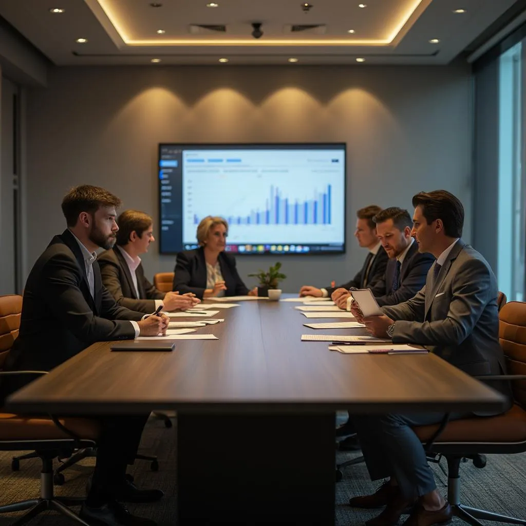 Reunión con clientes corporativos