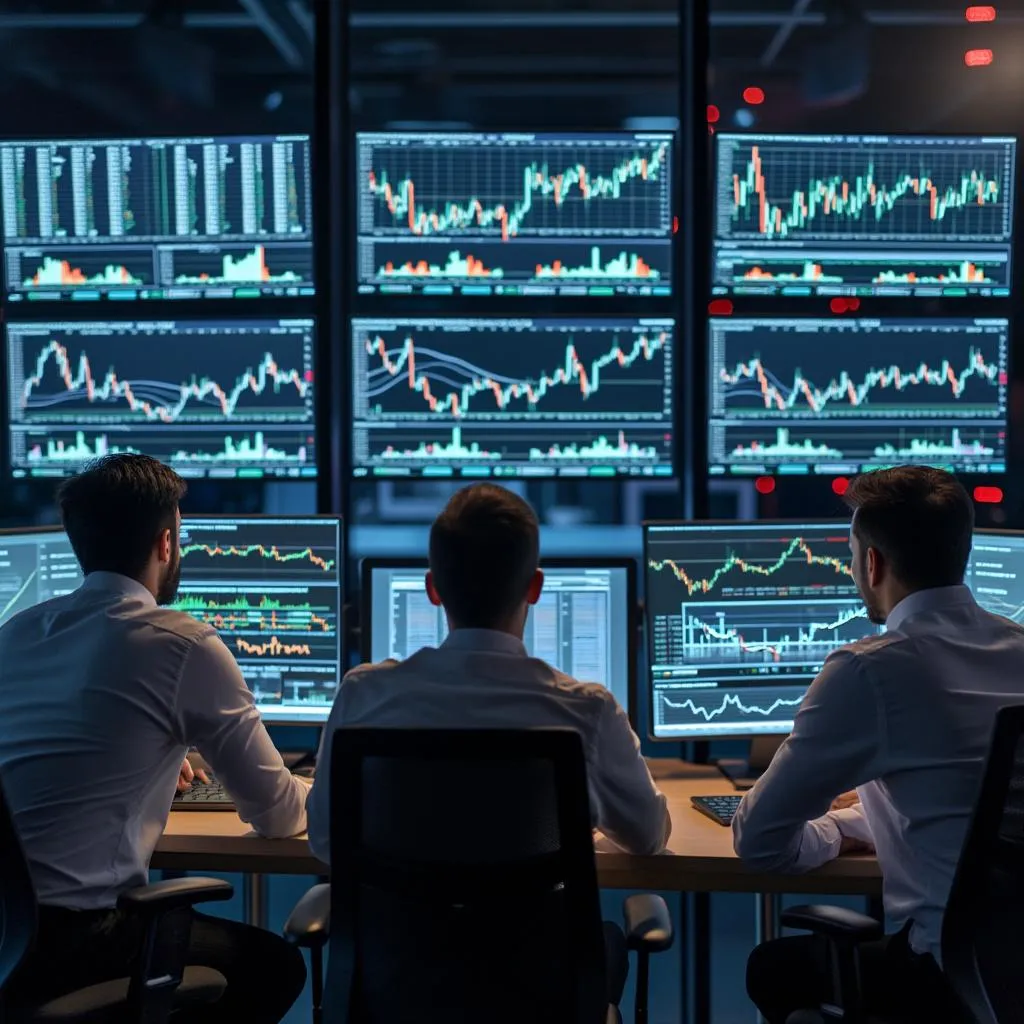 Equipo analizando mercados financieros